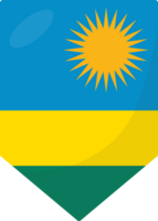 Ruanda bandeira galhardete 3d desenho animado estilo. png