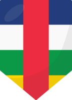 central africano bandeira galhardete 3d desenho animado estilo. png