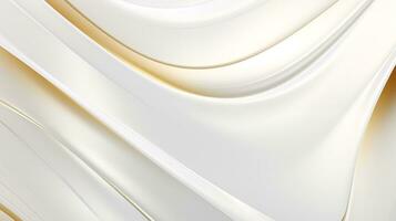 ai generado resumen blanco ondulado antecedentes con rayas de oro color. texturizado fondo. elegante blanco moderno arquitectura Arte. foto