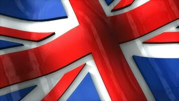 3D flag, United Kingdom, waving, ripple, Europe. video