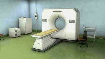 CT Scanner room, hospital, technology, diagnosis, scan. video