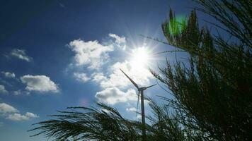 Renewable energy to save the planet with wind power plant video