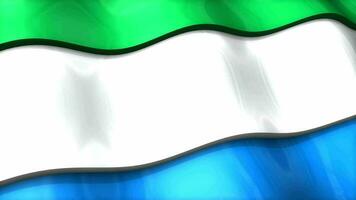 3d Flagge, Sierra Leon, winken, Welligkeit, Afrika, Mitte Ost. video
