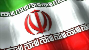 3d vlag, iran, zwaaien, rimpeling, Azië. video