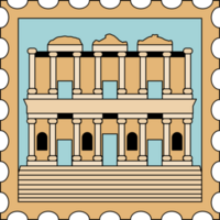 ai generato un illustrazione di il antico edificio nel il mezzo est png