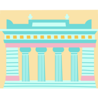AI generated the brandenburg gate in germany, clipart png