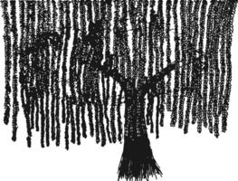 Hand drawn tree sketch illustraion vector