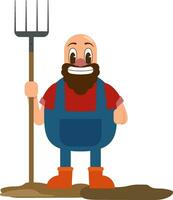 Flat design vector of a farmer