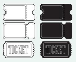 Vector ticket mockup uses vector graphics for event, or fun tickets, fully customize