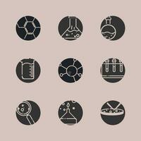 Science icons set. Vector illustration. Design elements for web and mobile applications.