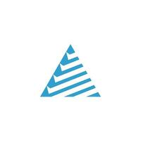 abstract triangle logo template design vector