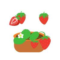 Red Strawberry Vector Image Clip arts Collection Set