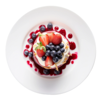 AI generated Charm of a Berry Parfait on Transparent Background. png