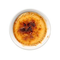 AI generated Creme Brulee on Transparent Background. png