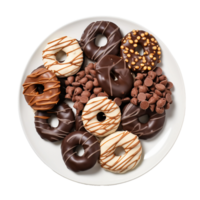 AI generated Assortment of Gourmet Chocolate-Covered on Transparent Background. png