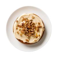 AI generated Coffee and Walnut Cake on Transparent Background. png