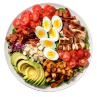 AI generated Cobb Salad on Transparent Background. png