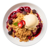 AI generated Mixed Berry Crumb Display on Transparent Background. png