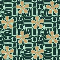 Seamless Pattern on Turquoise for Textile print vector