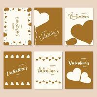 conjunto de contento San Valentín día saludo tarjetas vector