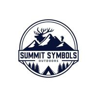 the summit symbols outdoor logo vector