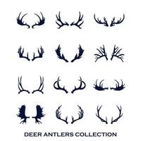 deer antlers collection vector
