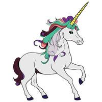 Magical Cute unicorn, Vector illustration of a unicorn head.