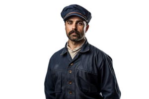 AI generated Male Field Worker in Sailor Costume with Transparent Background. png