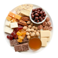 AI generated Mixed Dessert Charcuterie Board on Transparent Background. png