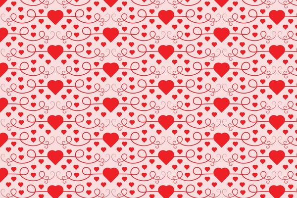 Flourishes Swirling hearts seamless pattern, abstract hearts Swirls pattern, valentines day Elegant seamless background, curly hearts repeating background, Red love romantic texture wrapping paper