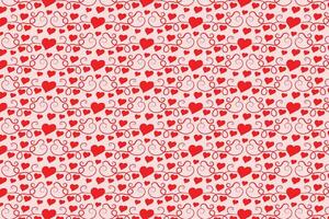 florece arremolinándose corazones sin costura patrón, resumen corazones remolinos patrón, san valentin día elegante sin costura fondo, Rizado corazones repitiendo fondo, rojo amor romántico textura envase papel vector