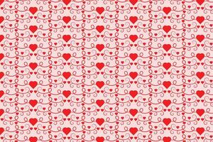 Flourishes Swirling hearts seamless pattern, abstract hearts Swirls pattern, valentines day Elegant seamless background, curly hearts repeating background, Red love romantic texture wrapping paper vector