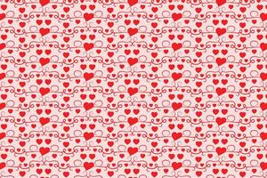 Flourishes Swirling hearts seamless pattern, abstract hearts Swirls pattern, valentines day Elegant seamless background, curly hearts repeating background, Red love romantic texture wrapping paper vector
