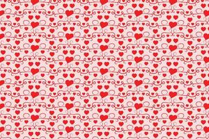 florece arremolinándose corazones sin costura patrón, resumen corazones remolinos patrón, san valentin día elegante sin costura fondo, Rizado corazones repitiendo fondo, rojo amor romántico textura envase papel vector