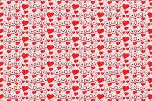 Flourishes Swirling hearts seamless pattern, abstract hearts Swirls pattern, valentines day Elegant seamless background, curly hearts repeating background, Red love romantic texture wrapping paper vector