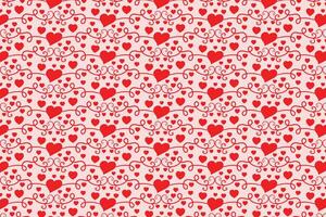 Flourishes Swirling hearts seamless pattern, abstract hearts Swirls pattern, valentines day Elegant seamless background, curly hearts repeating background, Red love romantic texture wrapping paper vector