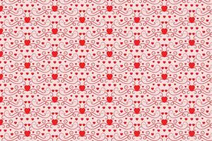 Flourishes Swirling hearts seamless pattern, abstract hearts Swirls pattern, valentines day Elegant seamless background, curly hearts repeating background, Red love romantic texture wrapping paper vector