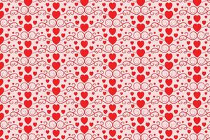 Flourishes Swirling hearts seamless pattern, abstract hearts Swirls pattern, valentines day Elegant seamless background, curly hearts repeating background, Red love romantic texture wrapping paper vector
