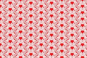 Flourishes Swirling hearts seamless pattern, abstract hearts Swirls pattern, valentines day Elegant seamless background, curly hearts repeating background, Red love romantic texture wrapping paper vector