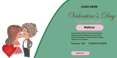 Valentines day Webinar vector