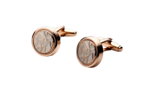 AI generated Cufflink with Transparent Background. png