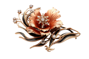 AI generated Brooch with Transparent Background. png