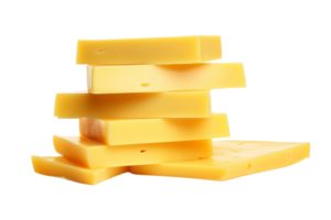 AI generated Cheese Slice on Transparent Background. png