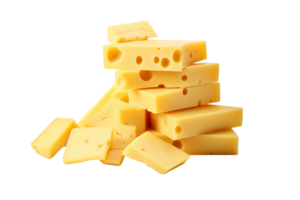 AI generated Cheese Slice on Transparent Background. png