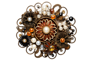 AI generated Brooch with Transparent Background. png