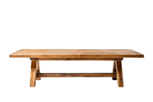 AI generated Wooden Table with Transparent Background. png