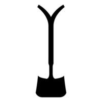 Shovels and spades in vector silhouette, Shovel Icon.