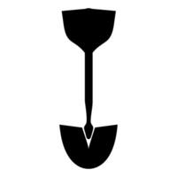 Shovels and spades in vector silhouette, Shovel Icon.