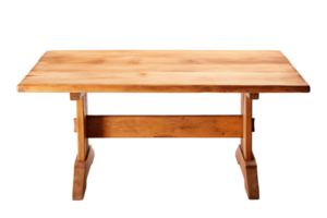 AI generated Wooden Table with Transparent Background. png