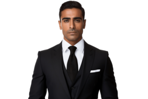 AI generated Confident Indian Man in a Formal Suit on Transparent Background. AI png